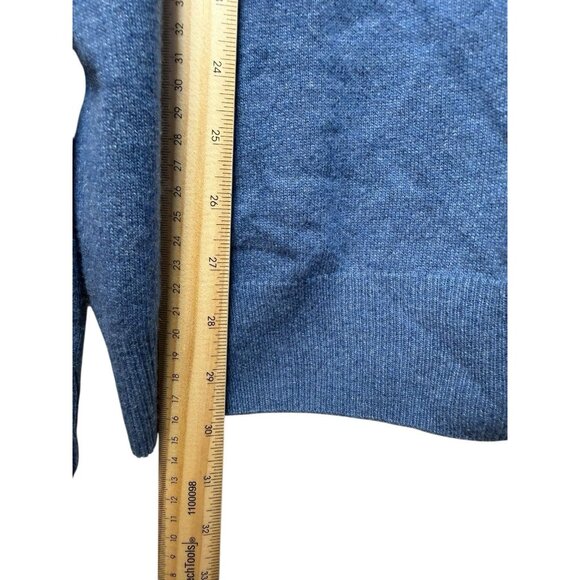 Mantovani Studio Men's Sweater Size XL Blue 1/4 Zip Pullover Casual 100%Cashmere - Picture 8 of 9